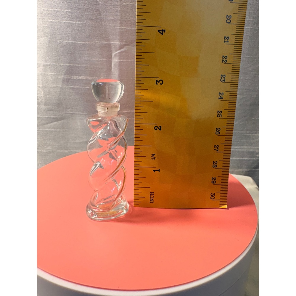 Lucien Lelong Sirocco Vintage Twisted Glass Perfume Bottle Miniature France Clea